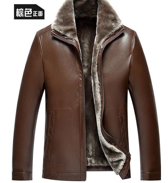 men's fur & faux m-3xl / spring fashion medium long pu leather garment with a thick warm lapel coat, Black
men's fur & faux m-3xl / spring fashion medium long pu leather garment with a thick warm lapel coat, Black