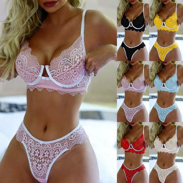 2021 new women's fashion lace lingerie set lace of bikini style two pieces with push up bra + briefs set solid color lace bra underwear, Red;black
2021 new women's fashion lace lingerie set lace of bikini style two pieces with push up bra + briefs set solid color lace bra underwear, Red;black