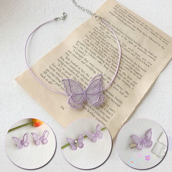 new purple color butterfly pendant necklace/hair clip for women wedding choker necklace summer jewelry gift accessories, Silver
new purple color butterfly pendant necklace/hair clip for women wedding choker necklace summer jewelry gift accessories, Silver