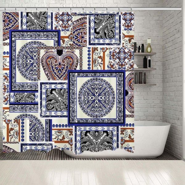 shower curtains curtain mosaic style patchwork quilt pattern floral motives vintage decorative artwork blue white brown
shower curtains curtain mosaic style patchwork quilt pattern floral motives vintage decorative artwork blue white brown