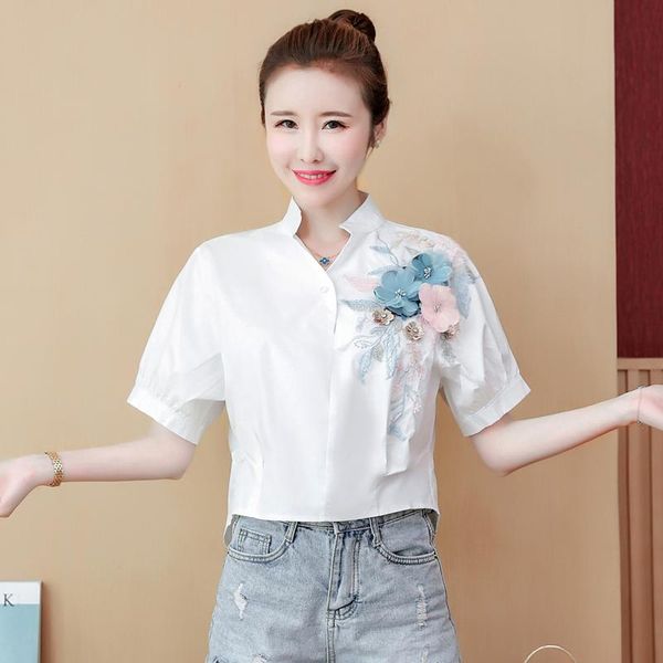 women's blouses & shirts coigarsam casual short sleeve blouse women summer embroidery v-neck blusas womens and white 6318
women's blouses & shirts coigarsam casual short sleeve blouse women summer embroidery v-neck blusas womens and white 6318