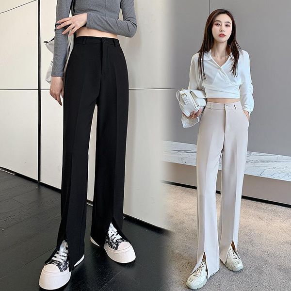 women's pants & capris front slit casualblack high waist large size loose drooping small wide leg mopping streetwear fashion all match, Black;white
women's pants & capris front slit casualblack high waist large size loose drooping small wide leg mopping streetwear fashion all match, Black;white