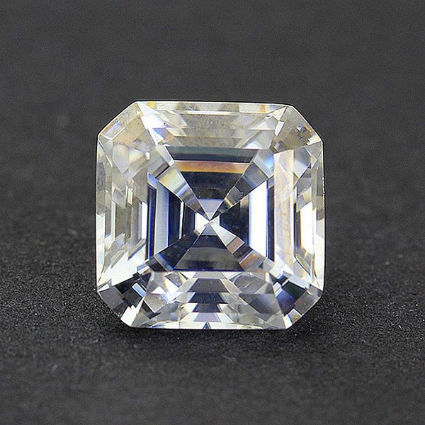 asscher cut moissanite d color loose diamond with box and certification for rings vvs1 gemstones excellent pass moissantester