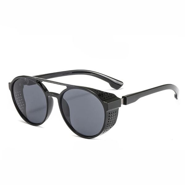 fashion sunglasses men women punk retro round sunglass anti-uv - sliver, White;black
fashion sunglasses men women punk retro round sunglass anti-uv - sliver, White;black
