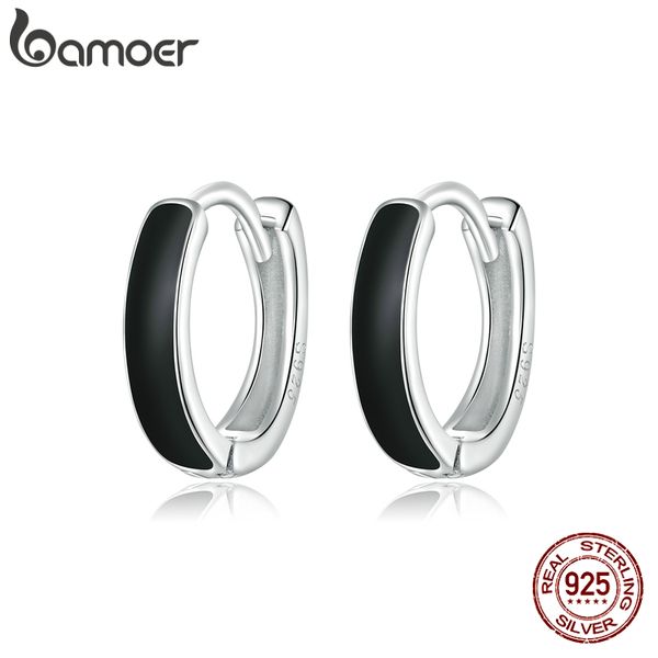 bamoer 1 pair black hoop earrings for women 100% 925 sterling silver enamel drop oil earring party jewelry sce1047, Golden
bamoer 1 pair black hoop earrings for women 100% 925 sterling silver enamel drop oil earring party jewelry sce1047, Golden