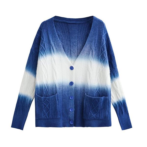 women's sweaters tie-dye gradient stripe knitted cardigan lazy style sweater women fashion single breasted knit coat 6856, White;black
women's sweaters tie-dye gradient stripe knitted cardigan lazy style sweater women fashion single breasted knit coat 6856, White;black