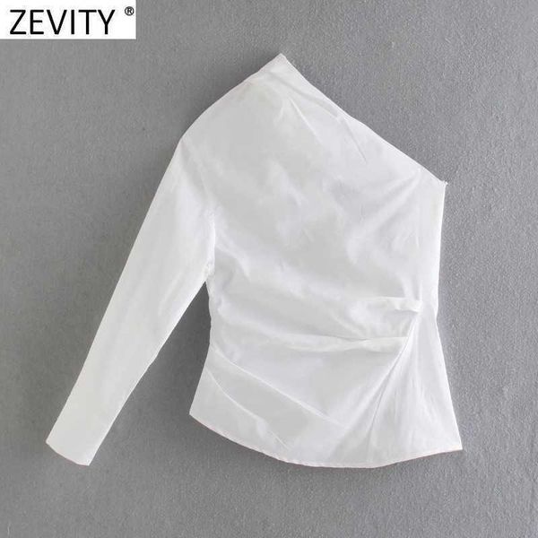 zevity women fashion single shoulder white asymmetric smock blouse ladies back buttons pleated femininas shirt chic ls9306 210603
zevity women fashion single shoulder white asymmetric smock blouse ladies back buttons pleated femininas shirt chic ls9306 210603