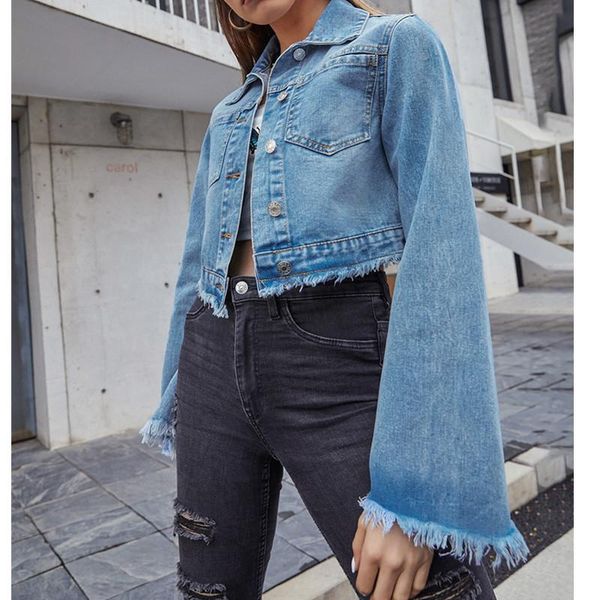 women's jackets temperament selling retro pocket hair edge short denim jacket 2021 fashion for woman, Black;brown
women's jackets temperament selling retro pocket hair edge short denim jacket 2021 fashion for woman, Black;brown