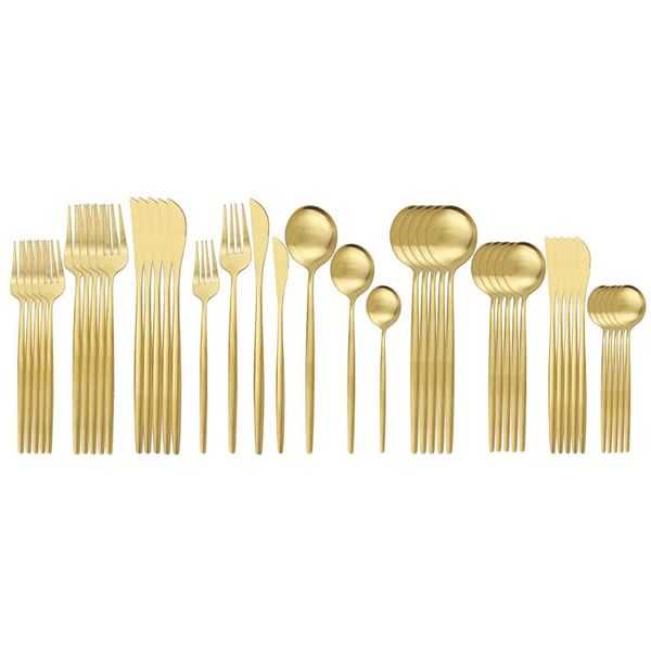 dinnerware sets 42pcs/set gold matte flatware cutlery set knife fork spoon dinner dessert stainless steel tableware kitchen
dinnerware sets 42pcs/set gold matte flatware cutlery set knife fork spoon dinner dessert stainless steel tableware kitchen