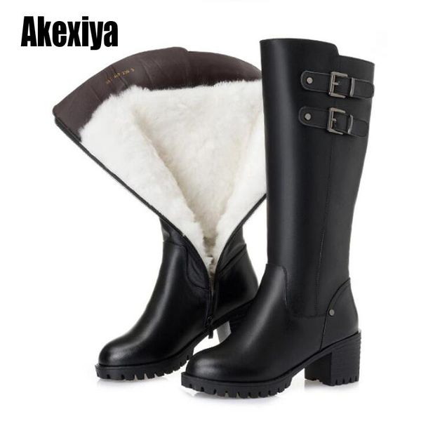 boots snow genuine leather wool women fashion zipper warm fur shoes plush platform for winter high u, Black
boots snow genuine leather wool women fashion zipper warm fur shoes plush platform for winter high u, Black