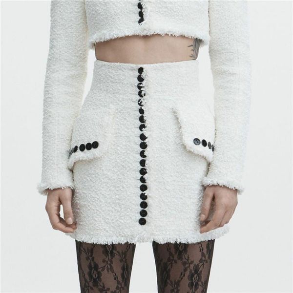 skirts women's woolen micro mini 2021 autumn winter buttons patchwork femme designer high waisted short skirt quality, Black
skirts women's woolen micro mini 2021 autumn winter buttons patchwork femme designer high waisted short skirt quality, Black