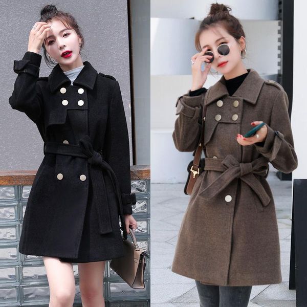 women's wool & blends double-breasted woolen coat 2021 autumn winter plus cotton jacket with fashion female short overcoat black y631
women's wool & blends double-breasted woolen coat 2021 autumn winter plus cotton jacket with fashion female short overcoat black y631