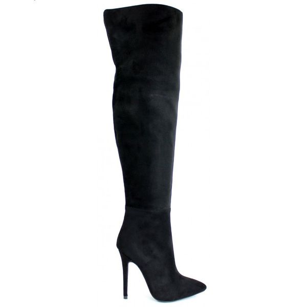 boot winter autumn long black suede on the knee pointed to high-heeled boots for mujer zapatos woman
boot winter autumn long black suede on the knee pointed to high-heeled boots for mujer zapatos woman