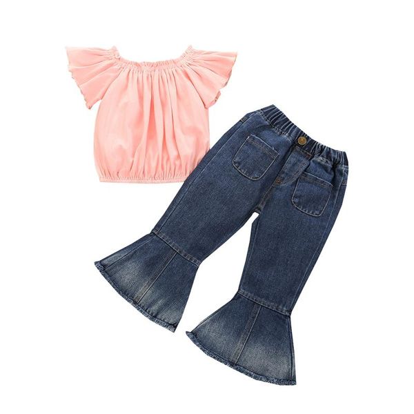 clothing sets toddler baby girl summer outfits short sleeve t-shirt and flared bell-bottom pants set suit, White
clothing sets toddler baby girl summer outfits short sleeve t-shirt and flared bell-bottom pants set suit, White