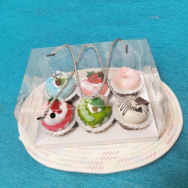 gift wrap 26x18x14 cm 6 cavity clear plastic cupcake box with white insert and silver gold string handle easy to use dessert package
gift wrap 26x18x14 cm 6 cavity clear plastic cupcake box with white insert and silver gold string handle easy to use dessert package