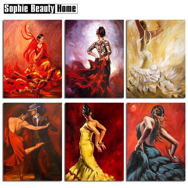 diamond painting 5d full round square cross stitch girl dancer mosaic embroidery warm home decoratio gift 052802
