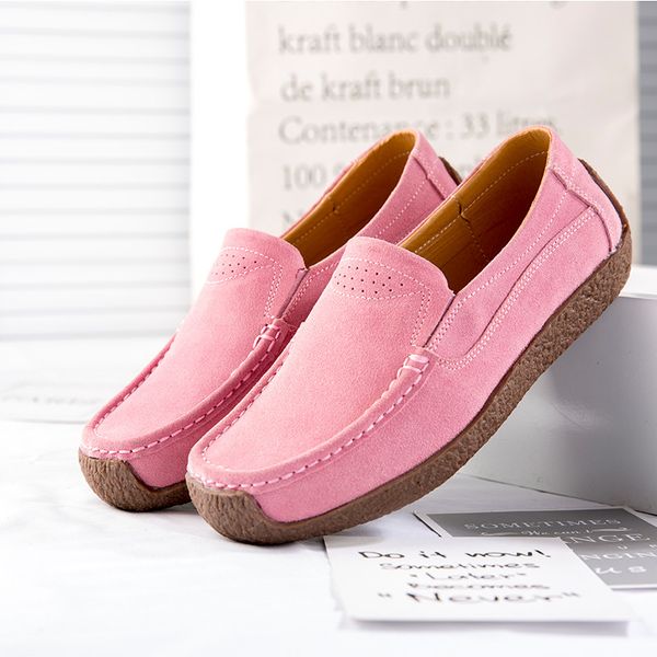 2022 spring casual women flats shoes pink suede leather women loafers shoes non-slip outdoor comfortable slip on loafers female, Red;white
2022 spring casual women flats shoes pink suede leather women loafers shoes non-slip outdoor comfortable slip on loafers female, Red;white