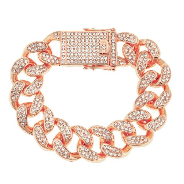 link, chain 20mm hip hop rhinestones paved bling iced out round cuban miami link men gold color bracelets male rapper jewelry, Black
link, chain 20mm hip hop rhinestones paved bling iced out round cuban miami link men gold color bracelets male rapper jewelry, Black