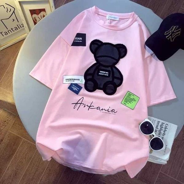 women's t-shirts harajuku girls plus oversize o-neck short sleeves loose summer tshirt embroidery bear tshirt tees - 4xl 210621, White
women's t-shirts harajuku girls plus oversize o-neck short sleeves loose summer tshirt embroidery bear tshirt tees - 4xl 210621, White