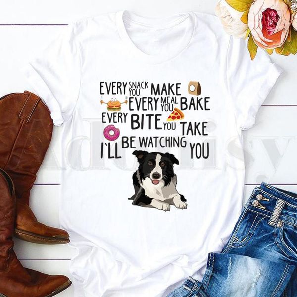 women's t-shirt i love my border collie dog harajuku short sleeve female tees vogue vintaget shirts, White
women's t-shirt i love my border collie dog harajuku short sleeve female tees vogue vintaget shirts, White