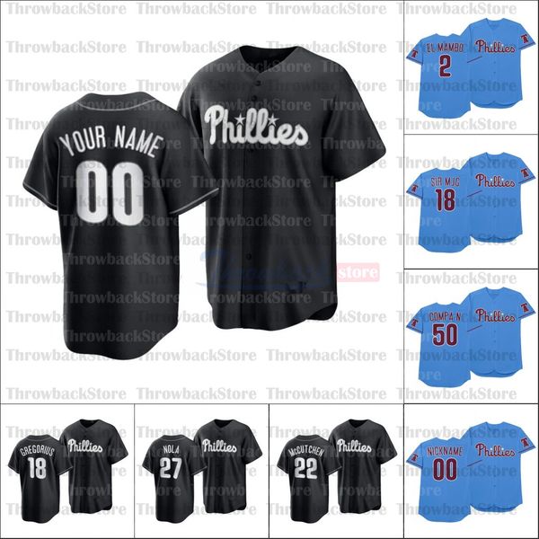 2021 all black fashion players' weekend baseball jersey 25 joe girardi garlick 56 zach eflin vince velasquez hector neris phil gosselin, Blue;black 
2021 all black fashion players' weekend baseball jersey 25 joe girardi garlick 56 zach eflin vince velasquez hector neris phil gosselin, Blue;black