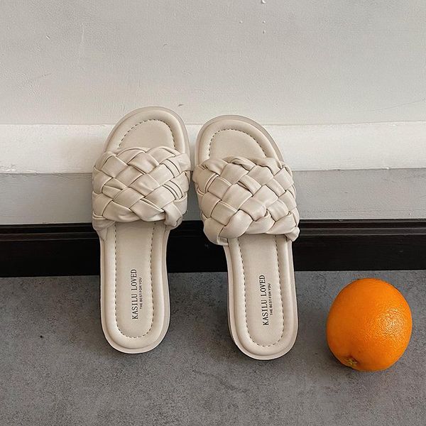 shoes women slippers flat luxury slides low pantofle soft summer designer 2021 rome concise pu basic female woman's, Black 
shoes women slippers flat luxury slides low pantofle soft summer designer 2021 rome concise pu basic female woman's, Black