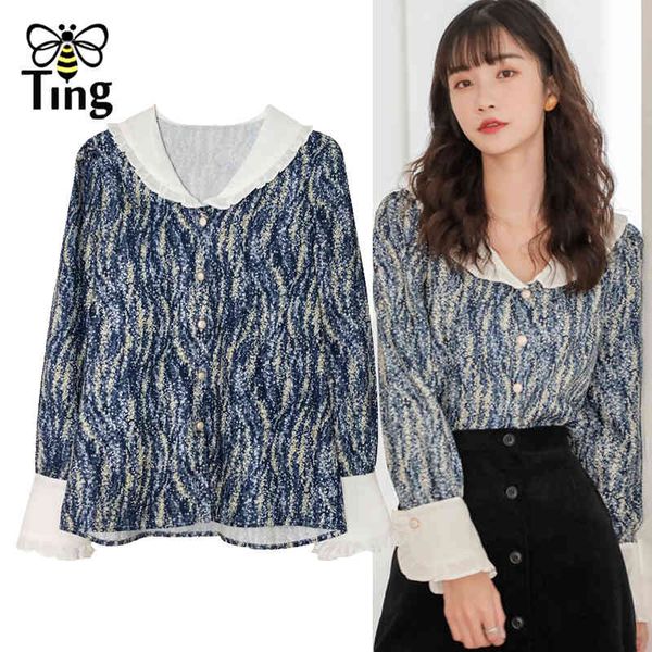 spring summer perter pan collar floral casual blouses color patchwork single breasted women shirts streetwear blusa 210513, White
spring summer perter pan collar floral casual blouses color patchwork single breasted women shirts streetwear blusa 210513, White