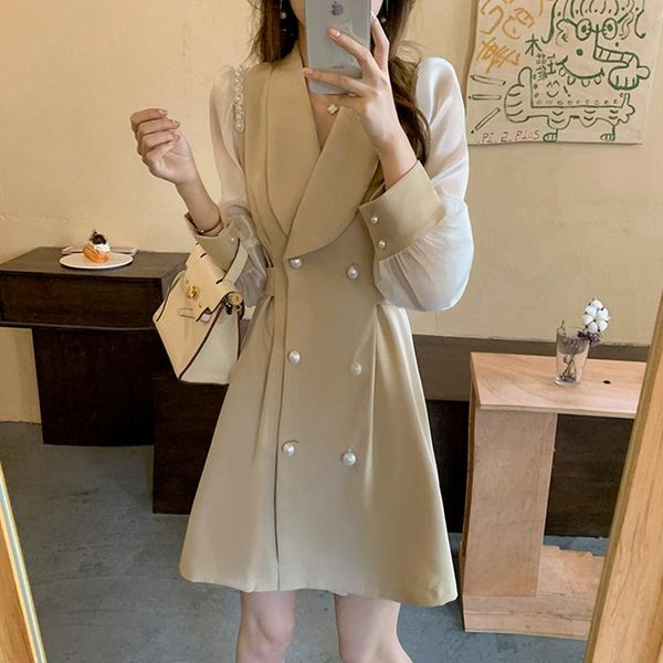 casual dresses vintage beading v neck long sleeve party robe high waist slim vestidos korean elegant women, Black;gray
casual dresses vintage beading v neck long sleeve party robe high waist slim vestidos korean elegant women, Black;gray
