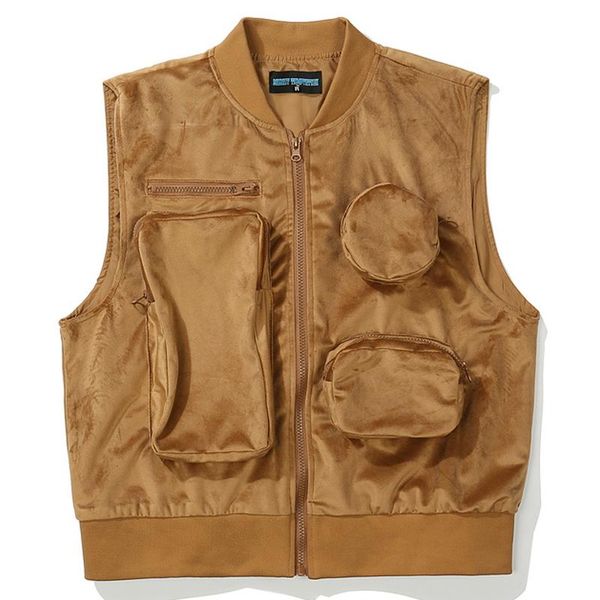 men's vests mens multi-pockets cargo vest hiphop men sleeveless solid color jacket gilet apricot streetwear coat, Black;white
men's vests mens multi-pockets cargo vest hiphop men sleeveless solid color jacket gilet apricot streetwear coat, Black;white