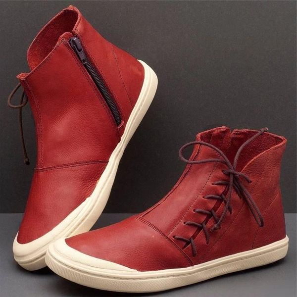 boots women shoes pu leather lace up ankle spring autumn cross strap punk red platform ladies booties, Black
boots women shoes pu leather lace up ankle spring autumn cross strap punk red platform ladies booties, Black