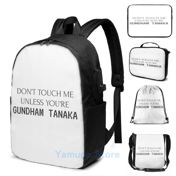 backpack funny graphic print dont touch me unless youre gundham tanaka usb charge men school bags women bag travel laptop
backpack funny graphic print dont touch me unless youre gundham tanaka usb charge men school bags women bag travel laptop