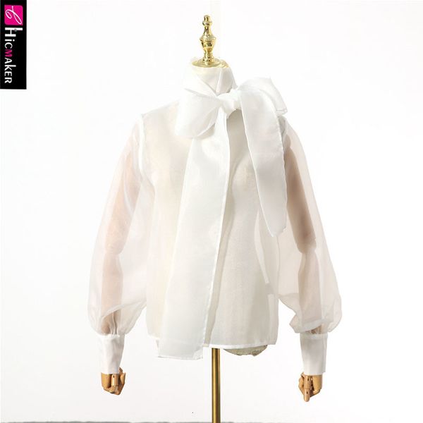 women's blouses & shirts sheer mesh tied neck bowknot buttoned shirt women chic elegant office lady spring fall solid plus size and, White
women's blouses & shirts sheer mesh tied neck bowknot buttoned shirt women chic elegant office lady spring fall solid plus size and, White