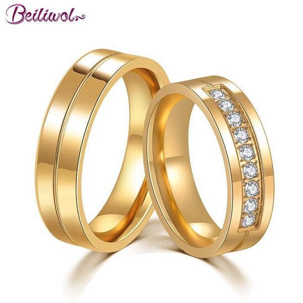wedding rings classic for women fashion titanium steel zircon crystal gold-color couple jewelry men box valentine's gifts, Slivery;golden
wedding rings classic for women fashion titanium steel zircon crystal gold-color couple jewelry men box valentine's gifts, Slivery;golden