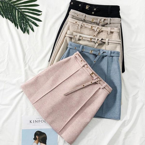 skirts autumn winter women mini high waist sashes woolen skirt female solid a line all match short package hip a1257, Black
skirts autumn winter women mini high waist sashes woolen skirt female solid a line all match short package hip a1257, Black