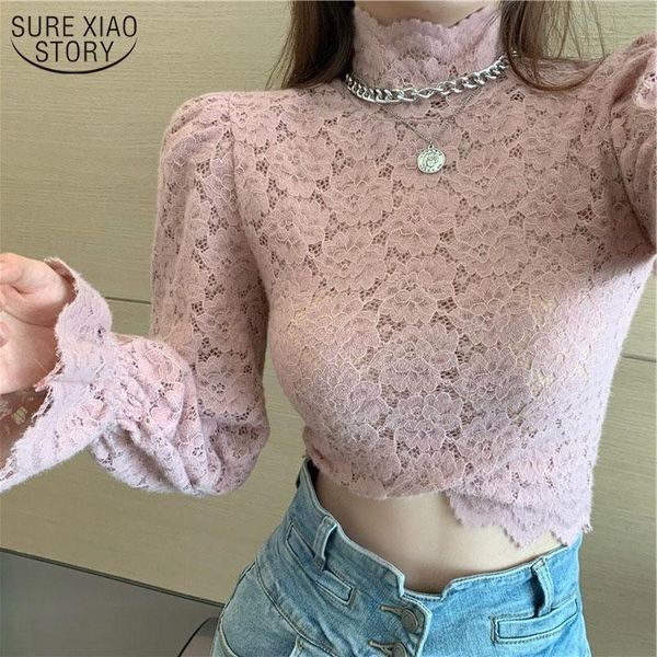 women's blouses & shirts 2021 spring casual floral women shirt lace white blouse puff sleeve turtleneck short corset blusas 12710
women's blouses & shirts 2021 spring casual floral women shirt lace white blouse puff sleeve turtleneck short corset blusas 12710