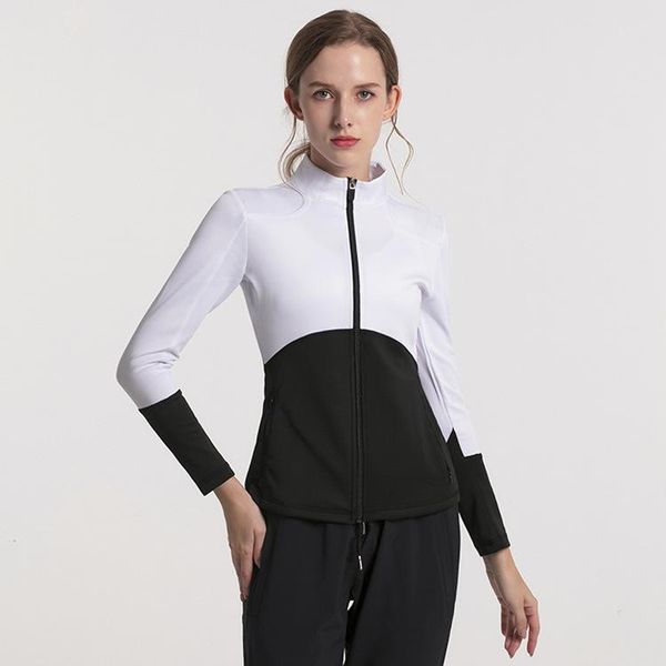 running jackets quick-drying stand-up collar zipper long-sleeved sports jacket women's fitness yoga wear t-shirt slim windbreaker, Black;red
running jackets quick-drying stand-up collar zipper long-sleeved sports jacket women's fitness yoga wear t-shirt slim windbreaker, Black;red