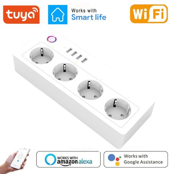 smart power plugs wifi strip 10a/16a 1.5m outlets 4 plug & usb port timing app support alexa google home assistant extension socket
smart power plugs wifi strip 10a/16a 1.5m outlets 4 plug & usb port timing app support alexa google home assistant extension socket