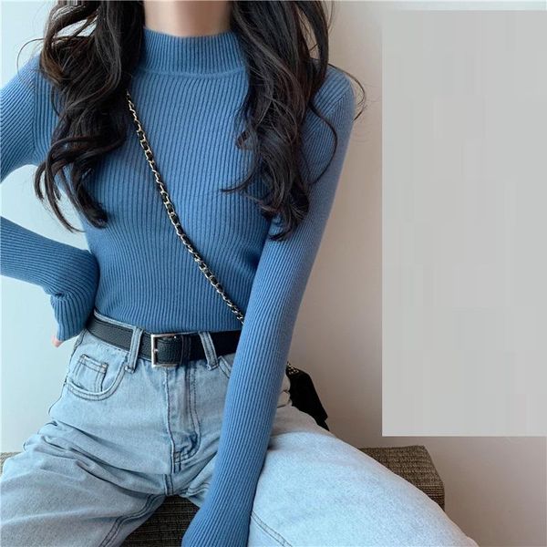 women's sweaters 2021 women turtleneck autumn winter korean slim pullover basic casual soft knit sweater warm jumper, White;black 
women's sweaters 2021 women turtleneck autumn winter korean slim pullover basic casual soft knit sweater warm jumper, White;black