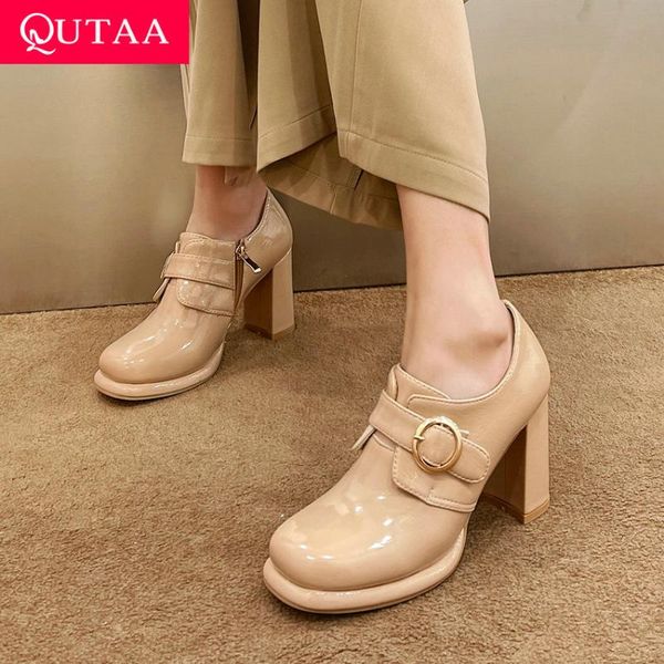 buckle zipper square high heels pu patent leather spring autumn women pumps round toe fashion female shoes size 34-43 dress, Black
buckle zipper square high heels pu patent leather spring autumn women pumps round toe fashion female shoes size 34-43 dress, Black