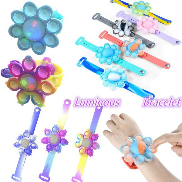 rainbow fingertip gyro fidget toys led luminous wristband silicone rebound squeeze bubble bracelet watch antistress toy for kids 360 rotable
rainbow fingertip gyro fidget toys led luminous wristband silicone rebound squeeze bubble bracelet watch antistress toy for kids 360 rotable