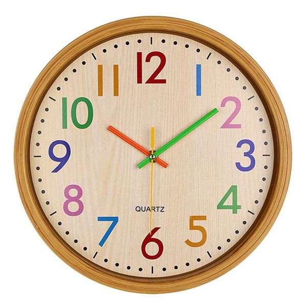 wall clocks quality 12 inch easy read silent clock colorful arabic numerals round for living room, battery not included
wall clocks quality 12 inch easy read silent clock colorful arabic numerals round for living room, battery not included