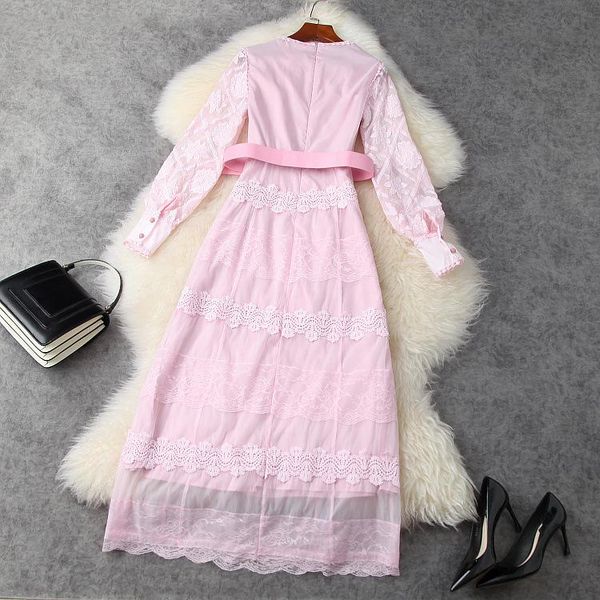 casual dresses pink long dress 2021 spring summer party events women o-neck lace embroidery patchwork sleeve vintage, Black;gray
casual dresses pink long dress 2021 spring summer party events women o-neck lace embroidery patchwork sleeve vintage, Black;gray