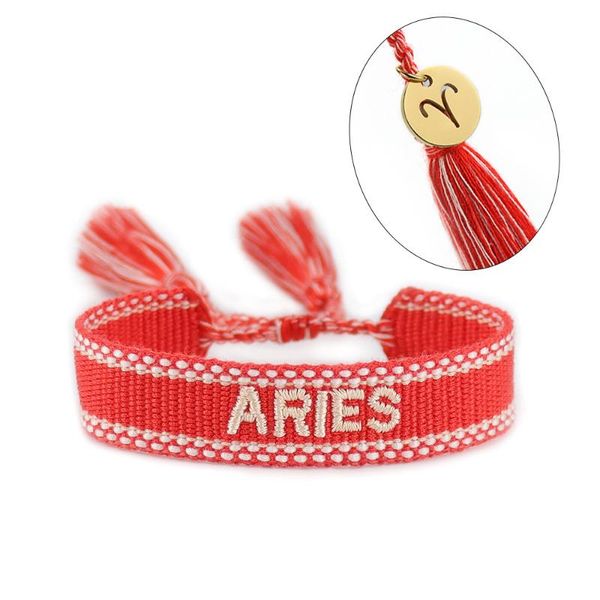 charm bracelets twelve constellation braided bracelet embroidered hand-woven tassel pendant wrist for women men jewelry wholesale, Golden;silver
charm bracelets twelve constellation braided bracelet embroidered hand-woven tassel pendant wrist for women men jewelry wholesale, Golden;silver