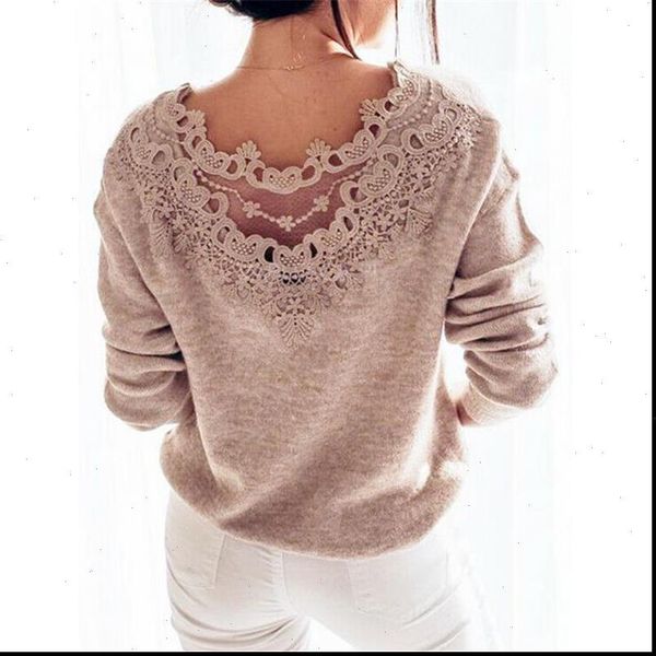 autumn clothes elegant lace womens sweaters stitching backless pullover long sleeve jumper knitted bodycon, White;black
autumn clothes elegant lace womens sweaters stitching backless pullover long sleeve jumper knitted bodycon, White;black
