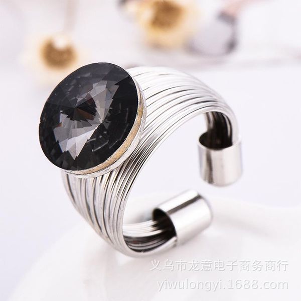 wedding rings 2021 arrival alloy silver color big gray crystal for women jewelry beautiful finger open to party fashion gifts, Slivery;golden
wedding rings 2021 arrival alloy silver color big gray crystal for women jewelry beautiful finger open to party fashion gifts, Slivery;golden