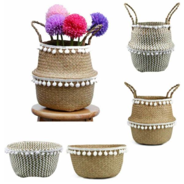 storage baskets woven basket seagrass flower pot with beads wicker foldable container handle home garden laundry sundries
storage baskets woven basket seagrass flower pot with beads wicker foldable container handle home garden laundry sundries