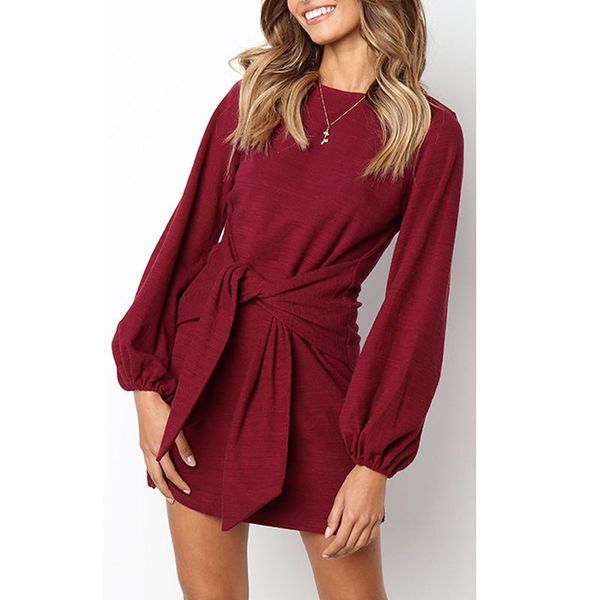 womens tie knot front short dress casual round neck puff sleeve solid pencil sashes am0260 dresses, Black;gray
womens tie knot front short dress casual round neck puff sleeve solid pencil sashes am0260 dresses, Black;gray