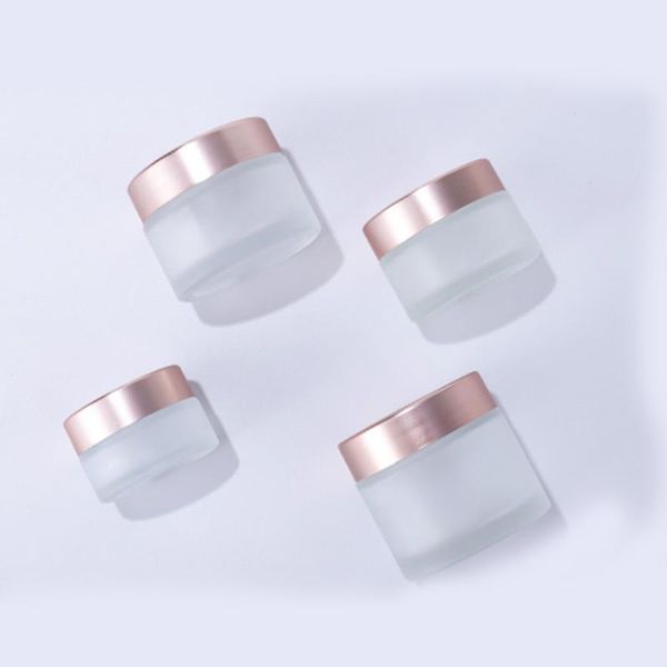 storage bottles & jars wholesale 3 oz frosted glass cream car 50g 100g transparent cosmetic jar with rose gold aluminum lids
storage bottles & jars wholesale 3 oz frosted glass cream car 50g 100g transparent cosmetic jar with rose gold aluminum lids