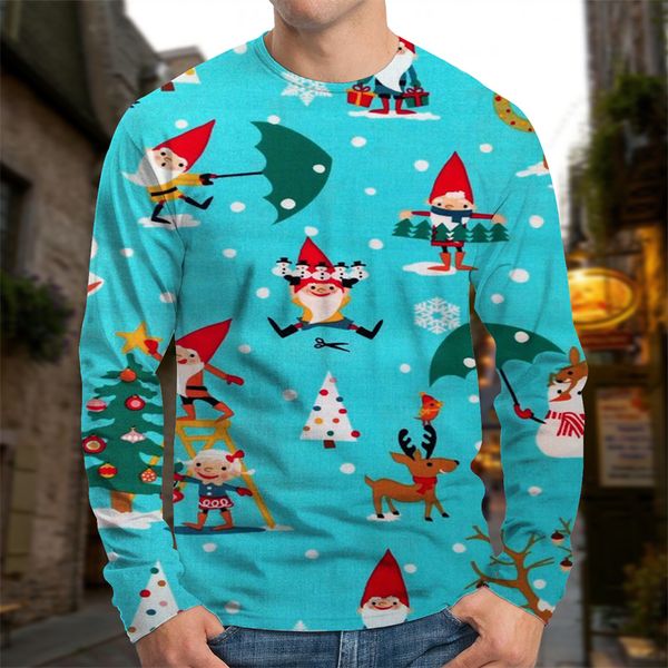 men's christmas happy old man printed pattern shirt visual impact party fashion round neck sweatshirt, Black
men's christmas happy old man printed pattern shirt visual impact party fashion round neck sweatshirt, Black