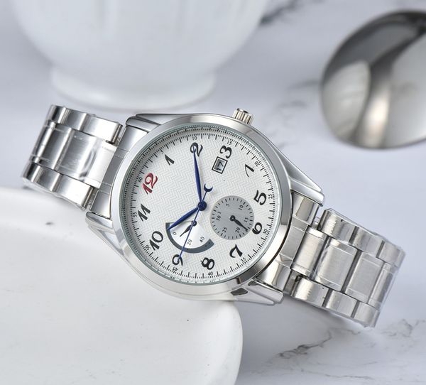 2021 men luxury watches three stitches series mens quartz watch japan brand leather and steel belt clock fashion round shape, Slivery;brown 
2021 men luxury watches three stitches series mens quartz watch japan brand leather and steel belt clock fashion round shape, Slivery;brown